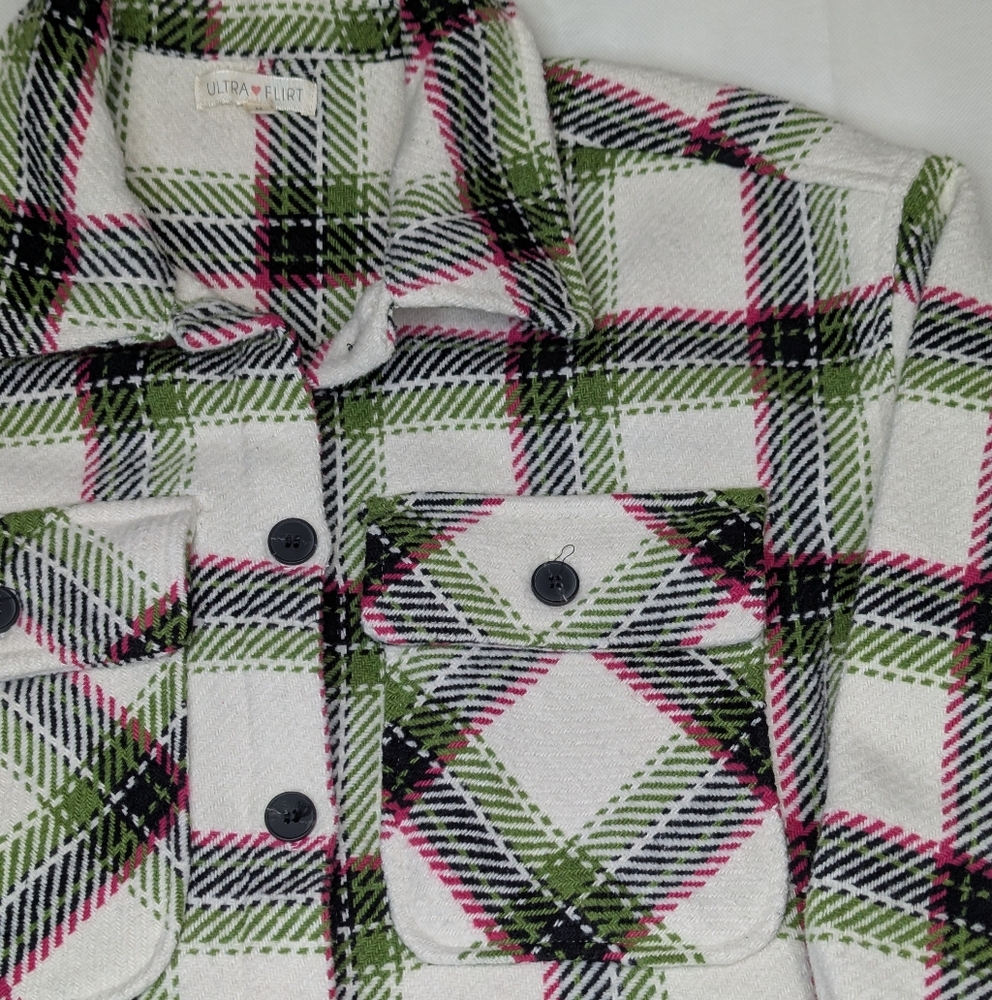 Ultra Flirt Shacket Cozy Flannel Oversized - Picture 2 of 9